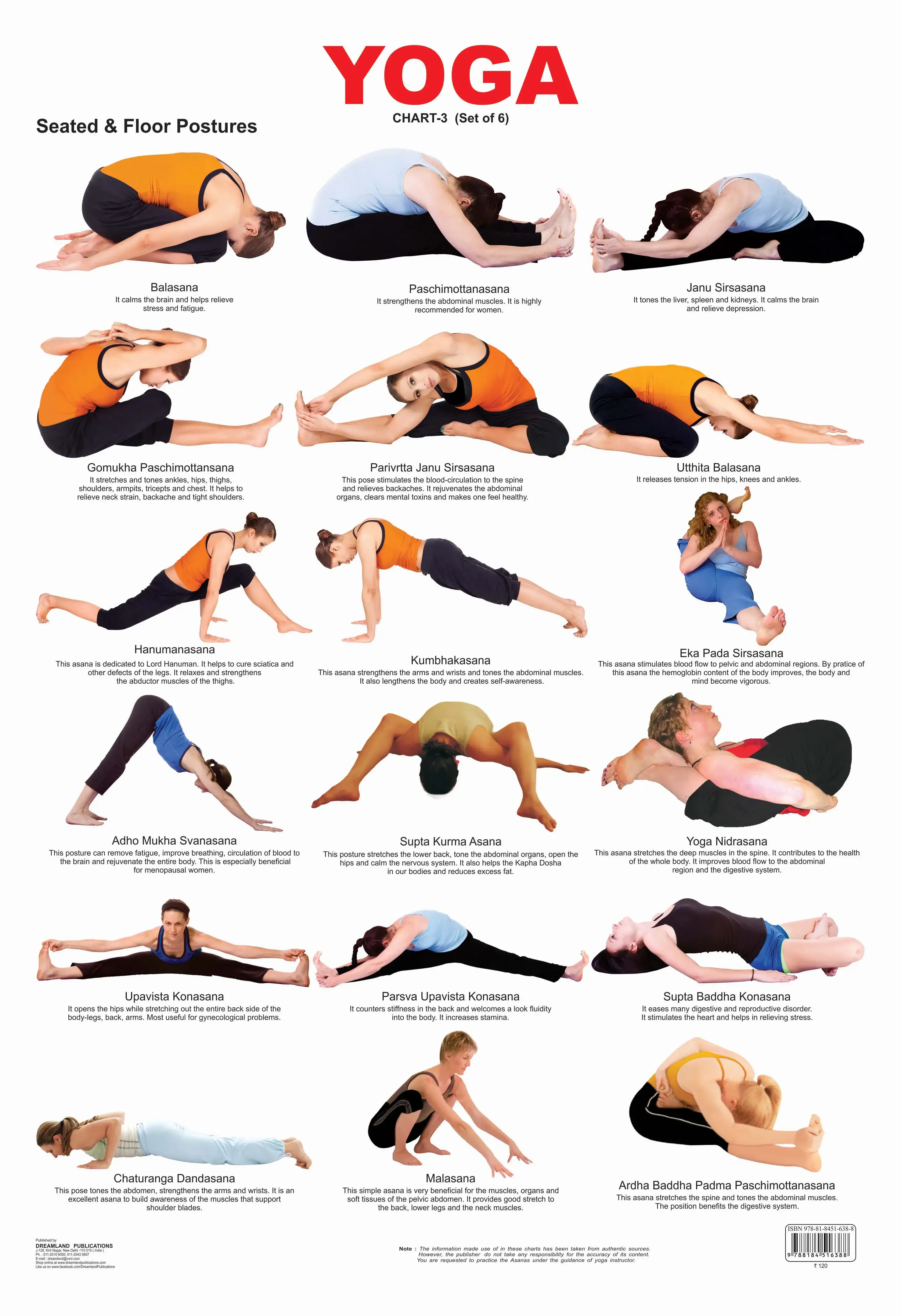 8 yoga poses for strong arms and core Royalty Free Vector